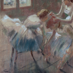 Edgar Degas - Three Dancers Preparing for Class | Дега Эдгар