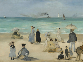 Edouard Manet - On the Beach, Boulogne-sur-Mer | Эдуард Мане