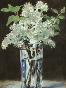 Edouard Manet - White Lilacs in a Crystal Vase | Эдуард Мане