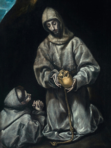 El Greco - Saint Francis in Meditation with Brother Leo | Эль Греко