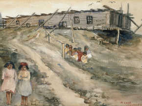 Emily Carr - Ada and Louise Outside Cedar Canims House | Эмили Карр