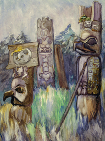 Emily Carr - Cha-atl, Field with Pole | Эмили Карр