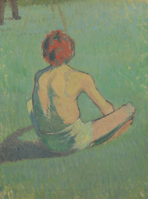Emile Bernard - Boy sitting in the grass | Эмиль Бернар
