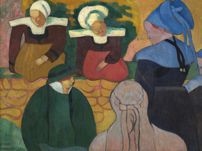 Emile Bernard - Breton Women at a Wall | Эмиль Бернар