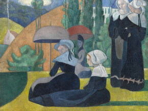 Emile Bernard - Breton Women with Umbrellas | Эмиль Бернар
