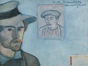 Emile Bernard - Self-Portrait with Portrait of Gauguin | Эмиль Бернар