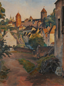 Emile Bernard - View of Castle in Semur | Эмиль Бернар
