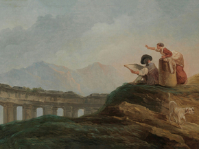 Hubert Robert - A Colonnade in Ruins | Юбер Робер