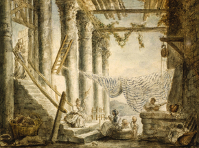 Hubert Robert - Ruins of Jupiters temple | Юбер Робер