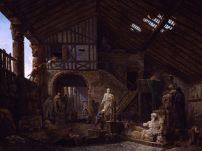 Hubert Robert - Studio of an Antiquities Restorer in Rome | Юбер Робер