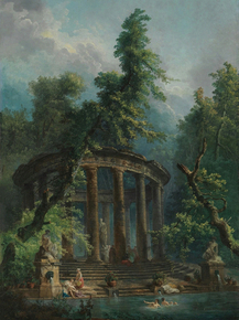 Hubert Robert - The Bathing Pool | Юбер Робер Hubert Robert - The Bathing Pool | Юбер Робер