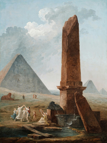 Hubert Robert - The Farandole Amidst Egyptian Monuments | Юбер Робер