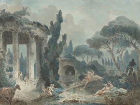 Hubert Robert - The Seesaw | Юбер Робер