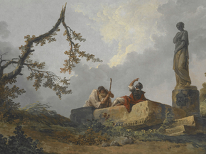 Hubert Robert - The Statue | Юбер Робер