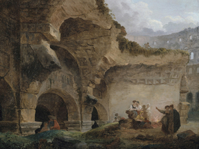 Hubert Robert - Washerwomen in the Ruins of the Colosseum | Юбер Робер