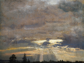 Johan Christian Dahl - Cloud Study with Sunbeams | Юхан Кристиан Даль