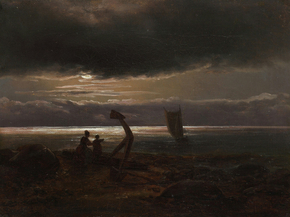 Johan Christian Dahl - Mother and Child by the Sea | Юхан Кристиан Даль