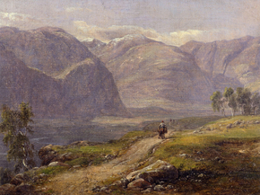 Johan Christian Dahl - Mountains at Laerdalen | Юхан Кристиан Даль