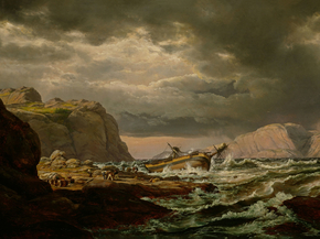 Johan Christian Dahl - Shipwreck on the Coast | Юхан Кристиан Даль