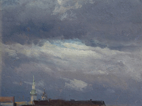 Johan Christian Dahl - Stormclouds over the Castle Tower | Юхан Кристиан Даль