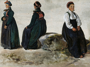Johan Christian Dahl - Studies of Female Costumes | Юхан Кристиан Даль