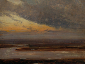 Johan Christian Dahl - Study of the Elbe | Юхан Кристиан Даль