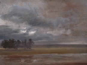 Johan Christian Dahl - The Elbe in Rain | Юхан Кристиан Даль