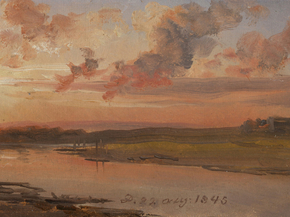 Johan Christian Dahl - The Elbe in the Evening | Юхан Кристиан Даль
