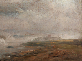 Johan Christian Dahl - The Elbe on a foggy Morning | Юхан Кристиан Даль