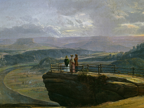 Johan Christian Dahl - View from Bastei | Юхан Кристиан Даль