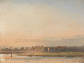 Johan Christian Dahl - View of the Elbe | Юхан Кристиан Даль