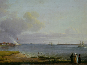 Johan Christian Dahl - View over oresund | Юхан Кристиан Даль