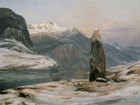 Johan Christian Dahl - Winter at the Sognefjord | Юхан Кристиан Даль