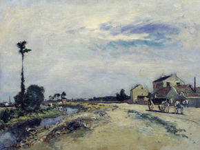 Johan Barthold Jongkind - Small port on the Seine | Ян Бартолд Йонгкинд