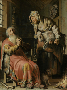 Rembrandt van Rijn - Tobit and Anna with the goat | Рембрандт