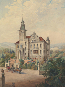 Rudolf von Alt - View of a Swiss Villa | Рудольф фон Альт