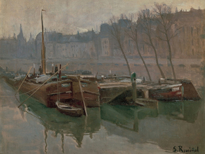 Santiago Rusinol - Boats on the Seine | Сантьяго Рузиньол