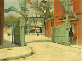 Santiago Rusinol - Entrance to the Park of the Moulin | Сантьяго Рузиньол