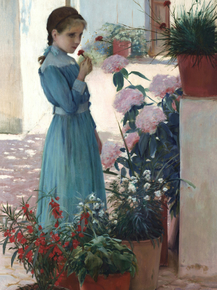 Santiago Rusinol - The girl with carnation | Сантьяго Рузиньол