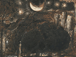 Samuel Palmer - A Shepherd under the Moon and Stars | Сэмюэл Палмер