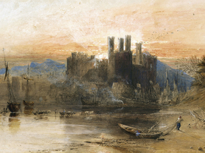 Samuel Palmer - Caernarvon Castle, North Wales | Сэмюэл Палмер