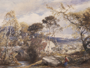 Samuel Palmer - Landscape with watermill | Сэмюэл Палмер