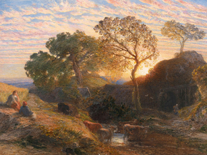 Samuel Palmer - Sunset | Сэмюэл Палмер