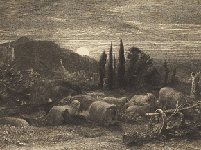 Samuel Palmer - The Rising Moon | Сэмюэл Палмер Samuel Palmer - The Rising Moon | Сэмюэл Палмер
