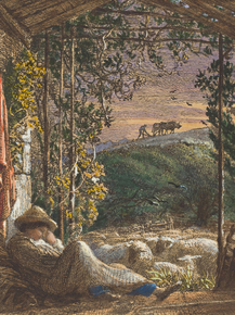 Samuel Palmer - The Sleeping Shepherd, Early Morning | Сэмюэл Палмер