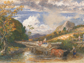 Samuel Palmer - Timber Wagon Crossing a Stream | Сэмюэл Палмер