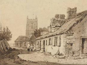 Samuel Prout - Church and Cottages | Сэмюэл Праут Samuel Prout - Church and Cottages | Сэмюэл Праут