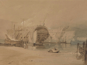 Samuel Prout - Hulks at Plymouth | Сэмюэл Праут