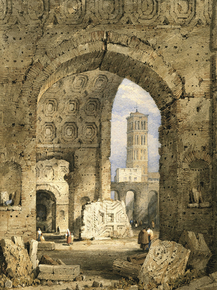 Samuel Prout - Temple of Peace, Roman Forum | Сэмюэл Праут