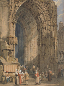 Samuel Prout - The Porch, Reims Cathedral | Сэмюэл Праут